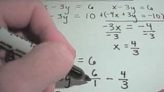 Solving Systems of Equations Using Elimination By Addition [upl. by Enitram]