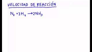 Velocidad de reacción química Definición [upl. by Akahc]