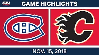 NHL Highlights  Canadiens vs Flames – Nov 15 2018 [upl. by Adnopoz]