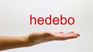 How to Pronounce hedebo  American English [upl. by Aspasia]