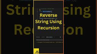 String Reversal With Recursion  coding javascript [upl. by Wisnicki]