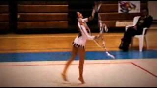 Andjelija Eric Ribbon Serbia Rhythmic Gymnastics National Championships 2009 Group A [upl. by Melentha]