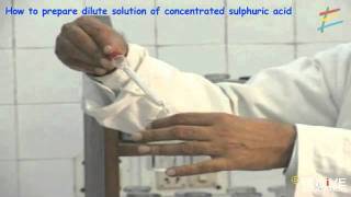 How to prepare dilute solution of concentrated sulphuric acid [upl. by Arramahs]