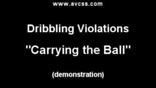 Carrying the Ball Violation Example in Youth Basketball [upl. by Ahsined557]