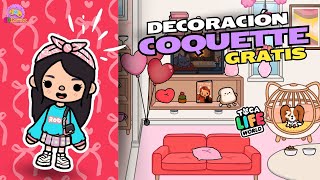 Decorando una Casita COQUETTE totalmente GRATIS en Toca Life 💝 [upl. by Tiana155]