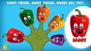 The Finger Family Capsicum Family Nursery Rhyme  Capsicum Finger Family Songs [upl. by Linette]