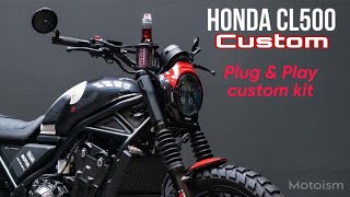 Honda CL500 “PLUG and PLAY Custom Kit” by Motoism [upl. by Atileda277]