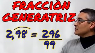 Pasar de decimal a fracción Fracción generatriz Aprende Matemáticas [upl. by Seton]