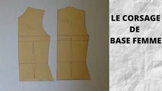 DIY patron corsage de base femme [upl. by Lotte388]