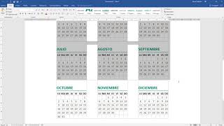 Como insertar un calendario en Word [upl. by Ethbin]