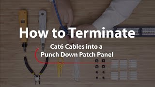 How to Terminate Cat6 Cables into a Punch Down Patch Panel  FS [upl. by Dorehs]