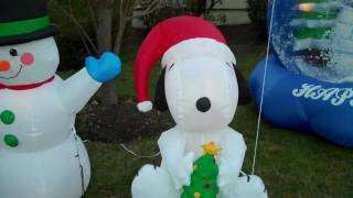 My airblown inflatable Christmas display 2009 [upl. by Eceinhoj343]