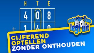 Cijferend optellen zonder onthouden [upl. by Iddo]