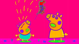 Peppa Pig Crying Dinosaur Balloon Floats Away  Video Effects MirorRobotOld Tv And Other Effects [upl. by Aniral]