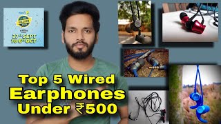 Top 5 Best Wired Earphones Under ₹500 on Flipkart Big Billion Days 🔥🔥 [upl. by Cosenza]