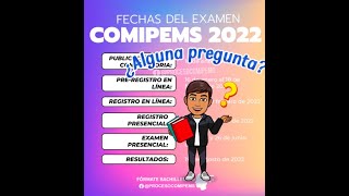 COMIPEMS 2022 FECHAS DEL EXAMEN [upl. by Githens387]