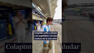 El pilarense de 21 años salió a saludar a los argentinos vestido con una camiseta de la seleccion [upl. by Lirba]