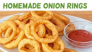 How to Make Old Fashioned Homemade Crispy Onion Rings  Onion Rings Recipe [upl. by Ahsuatan796]