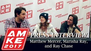 Matthew Mercer Marisha Ray and Ray Chase Press Interview  Anime Milwaukee 2017 [upl. by Rose]