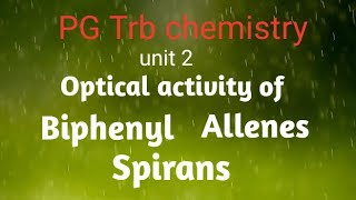 Optical activity of biphenyl allenes spirans axial chirality planar chirality explanation Tamil [upl. by Ysus]