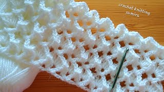 how to crochet an easy fast stitch for beginners ideal for blankets shawlseasy crochet baby blanket [upl. by Arah]