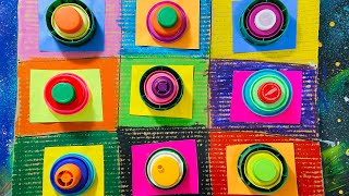 Recycled Kandinsky inspired Concentric Circle Project [upl. by Nirtiak246]