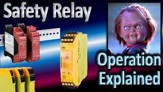 Emergency Stop Button and Safety relay wiring diagramCircuitInfo [upl. by Anailil]