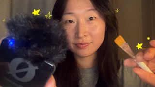 【NEW MIC】Face Touching amp Tracing w many different items ASMR [upl. by Nailij]