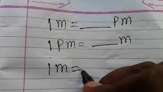 Pico meter pm to meter convert [upl. by Blake]