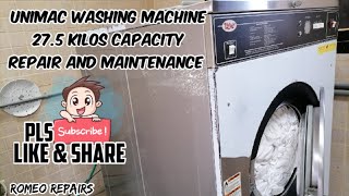 UNIMAC WASHING MACHINE 275KLG CAPACITY REPAIR AND MAINTENANCE [upl. by Odla]