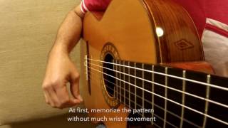 1 Minute Guitar Lesson  The Triplet Rasgueo flamenco technique [upl. by Grant]