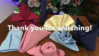 10 Basic Table Napkin Fold by Highestia G Caparas [upl. by Nnylirret]