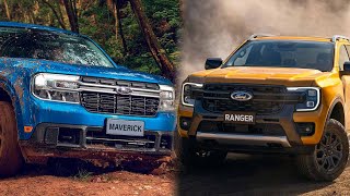 Ford Maverick 2023 VS Ford Ranger 2023 Comparison Size Engines Interior amp Towing [upl. by Perla]