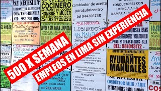 Como conseguir trabajo en lima 2024 si no tengo experiencia [upl. by Ojadnama]