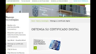 ¿Cómo obtener el certificado digital en el Ayuntamiento de Boadilla del Monte [upl. by Noyek]