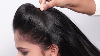 Easy Half Puff Hairstyle for CollegeParty Hairstyles for Short Hair Girls  Prom Hairstyles [upl. by Kempe294]