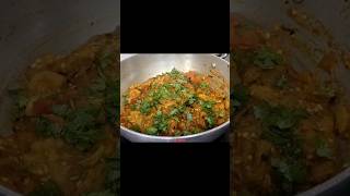 Roasted baigan and tomato recipe shortsvideo yummyrecipe [upl. by Tanney]