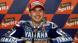 MotoGP™ Misano 2013  Jorge Lorenzo interview [upl. by Plerre890]