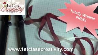 Fast and Easy Way to Un Wrinkle and Flatten out Craft Ribbon [upl. by Esaertal]