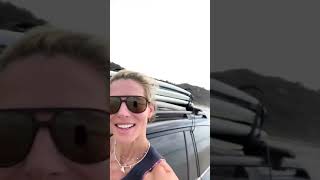 Chris Hemsworth and Elsa Pataky driving at beach [upl. by Pat]