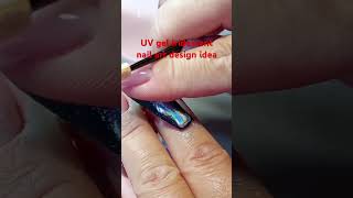 UV gel iridescent nail art design idea nails naildesign foryou nailtech art shorts trending [upl. by Magnus]