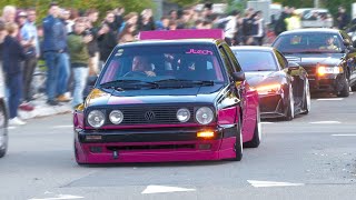 Clean TUNER Cars leaving the BEST Carshow of the Netherlands  100 Auto Live 2023 [upl. by Alleuqram]