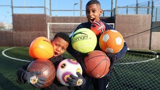 MULTI BALL REBOUNDER CHALLENGE VS BRO [upl. by Marentic996]