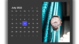 HOW TO CREATE CALENDAR USING HTML AND CSS [upl. by Phylys]