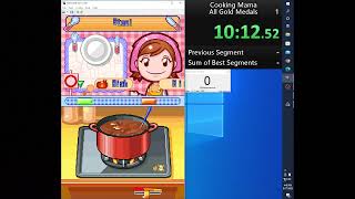 Cooking Mama All Gold Medals Speedrun WR [upl. by Trudey216]