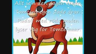 Rudolf med röda mulen med text [upl. by Sillyhp321]