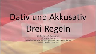 Dativ und Akkusativ Drei Regeln [upl. by Gristede]