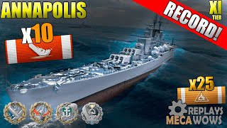 Annapolis 10 Kills amp 384k Damage  World of Warships Gameplay 4k [upl. by Relluf]