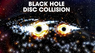 When Two Black Hole Accretion Discs Collide—INSANE  Universe Sandbox [upl. by Latsryc431]