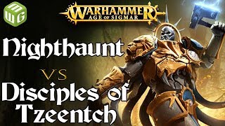 Nighthaunt vs Disciples of Tzeentch Age of Sigmar Battle Report  War of the Realms Ep 208 [upl. by Einnov544]